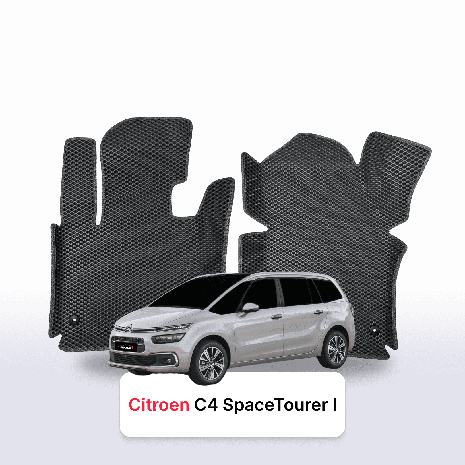 Car mats EVA for Citroen C4 SpaceTourer 1 gen 2018-2022 year MINIVAN 7  seater