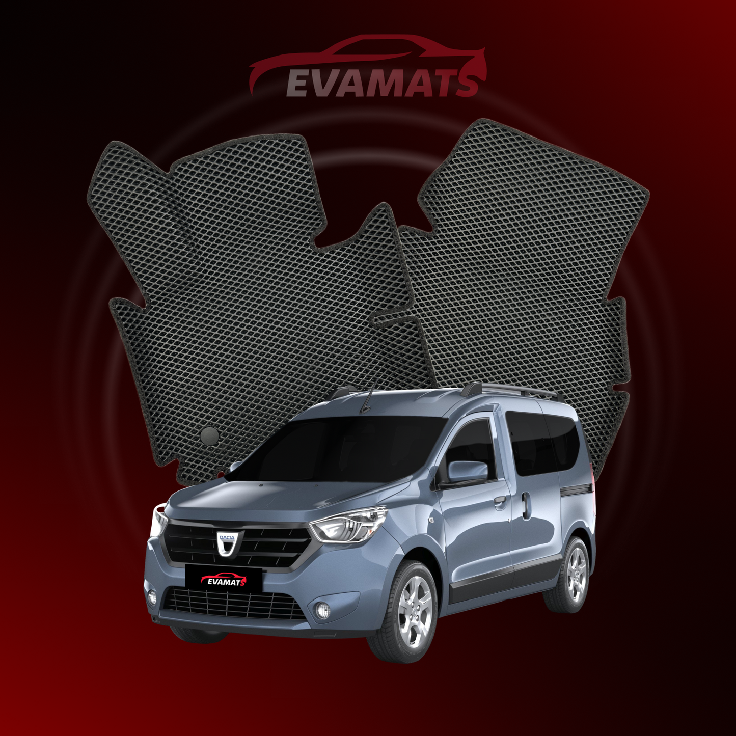 Car mats EVAMATS for Dacia Dokker 1 gen 2012-2025 year MINIVAN