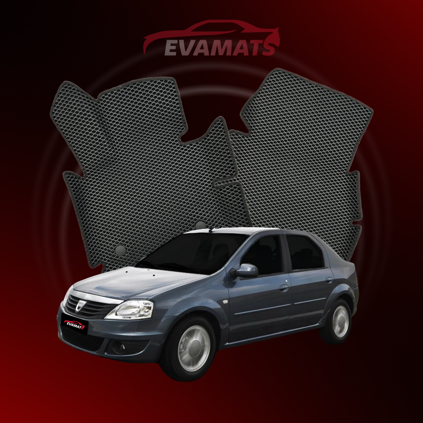 Tappetini per auto EVAMATS per Dacia Logan 1 generazione 2004-2012 anno BERLINA