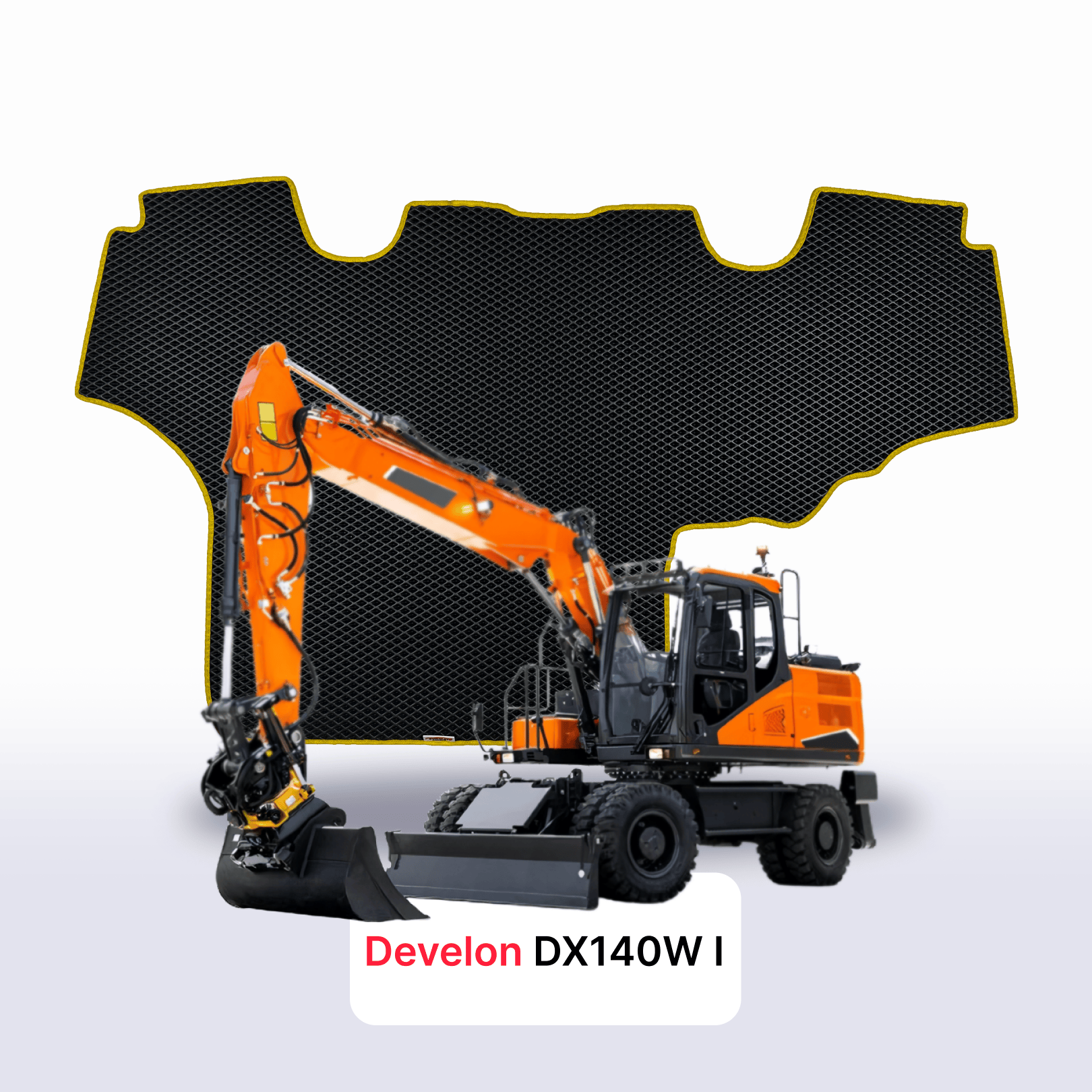 Car mats EVAMATS for Develon DX140W 1 gen 2014-2028 year DIGGER