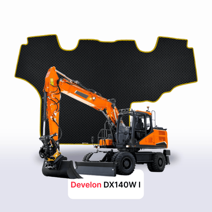Car mats EVAMATS for Develon DX140W 1 gen 2014-2028 year DIGGER