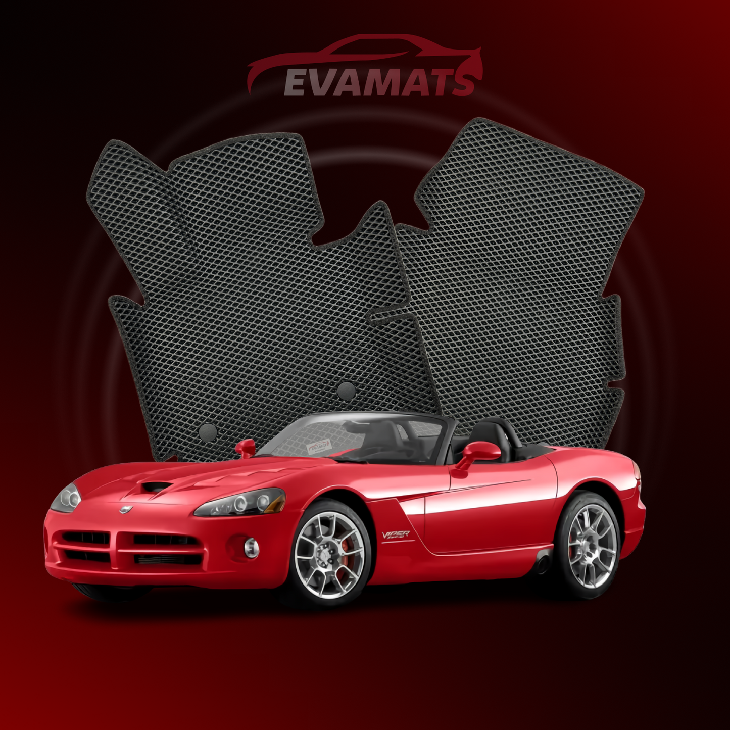 Alfombrillas de coche EVAMATS para Dodge Viper 4ª generación año 2007-2010 ROADSTER