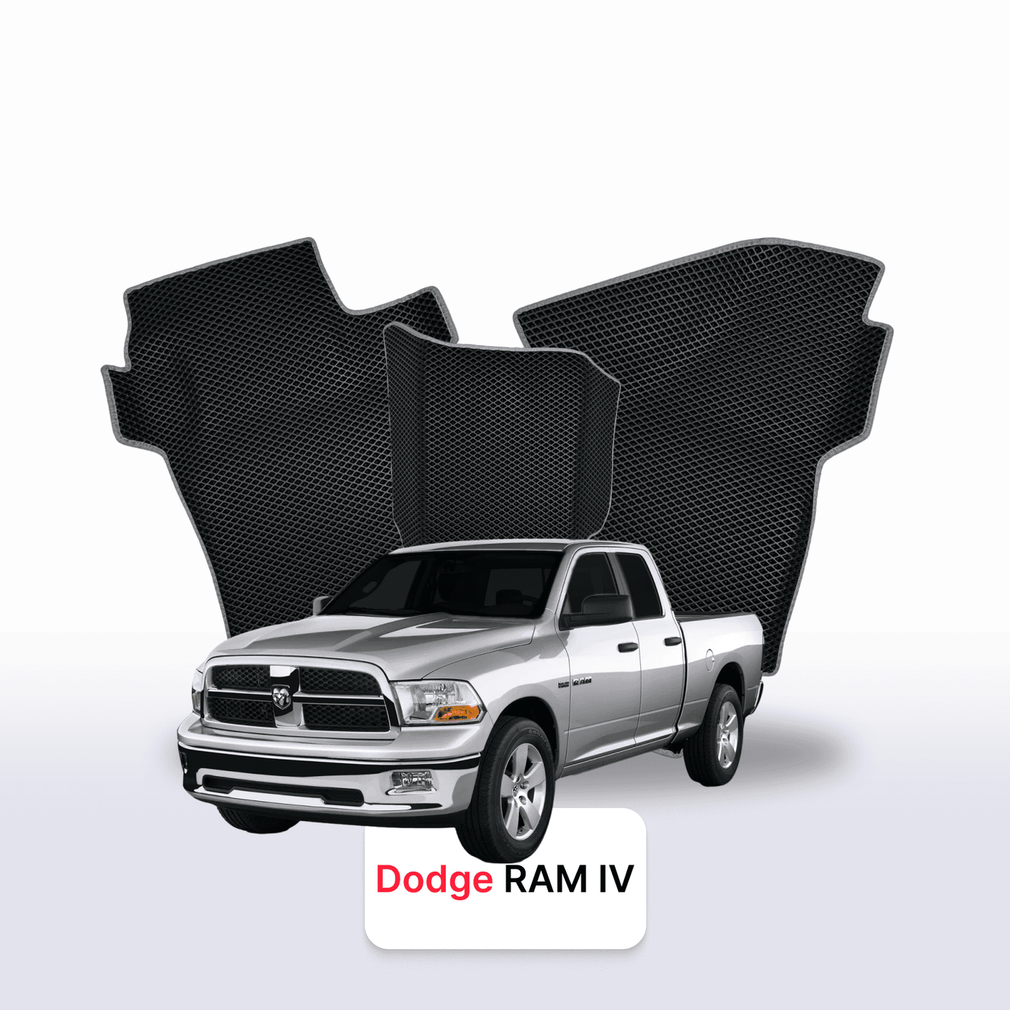 Car mats EVAMATS for Dodge RAM(DSDJ) 4 gen 2008-2019 year PICK-UP one-and-half cabin