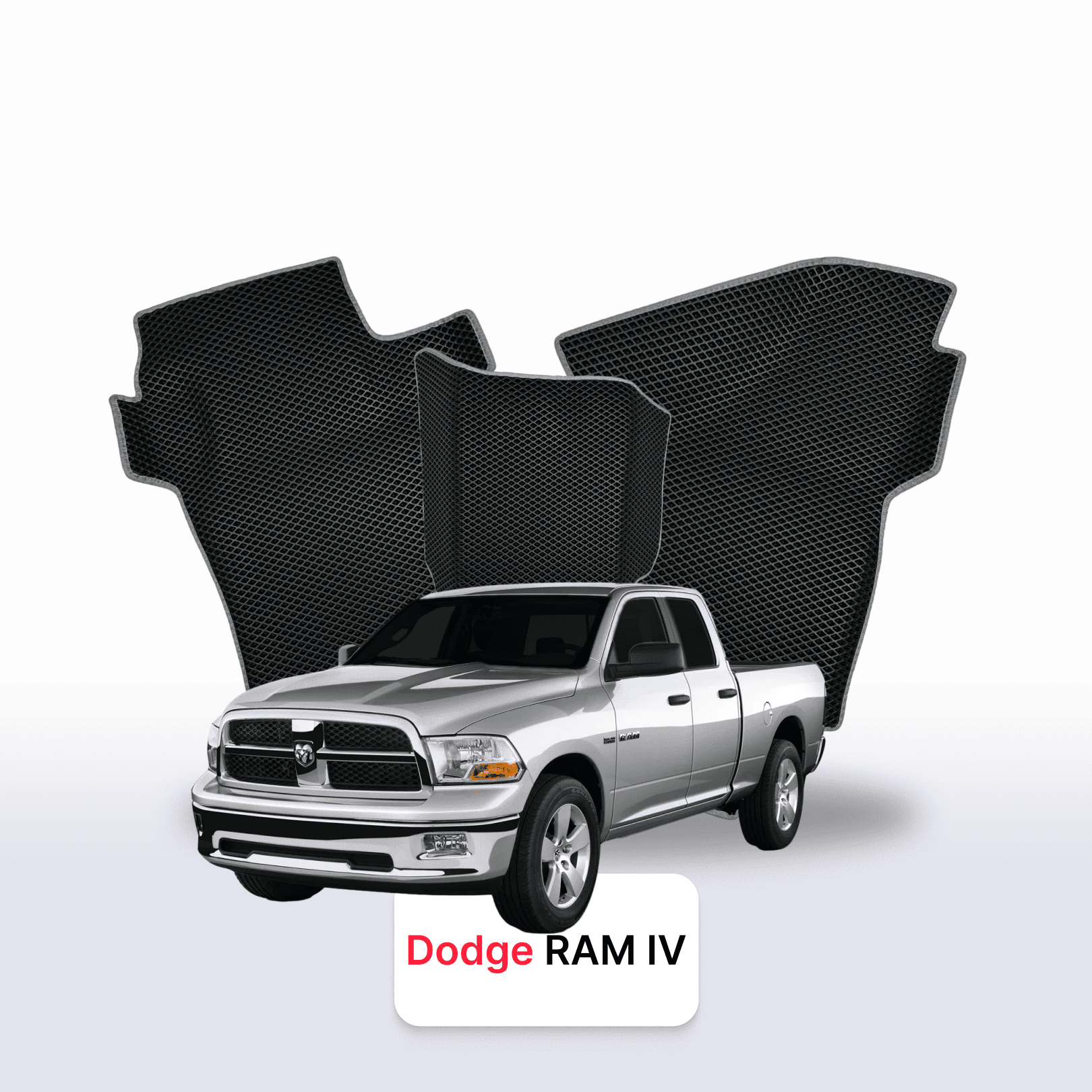 Car mats EVA for Dodge RAM(DSDJ) 4 gen 2008-2019 year PICK-UP one-and-half cabin