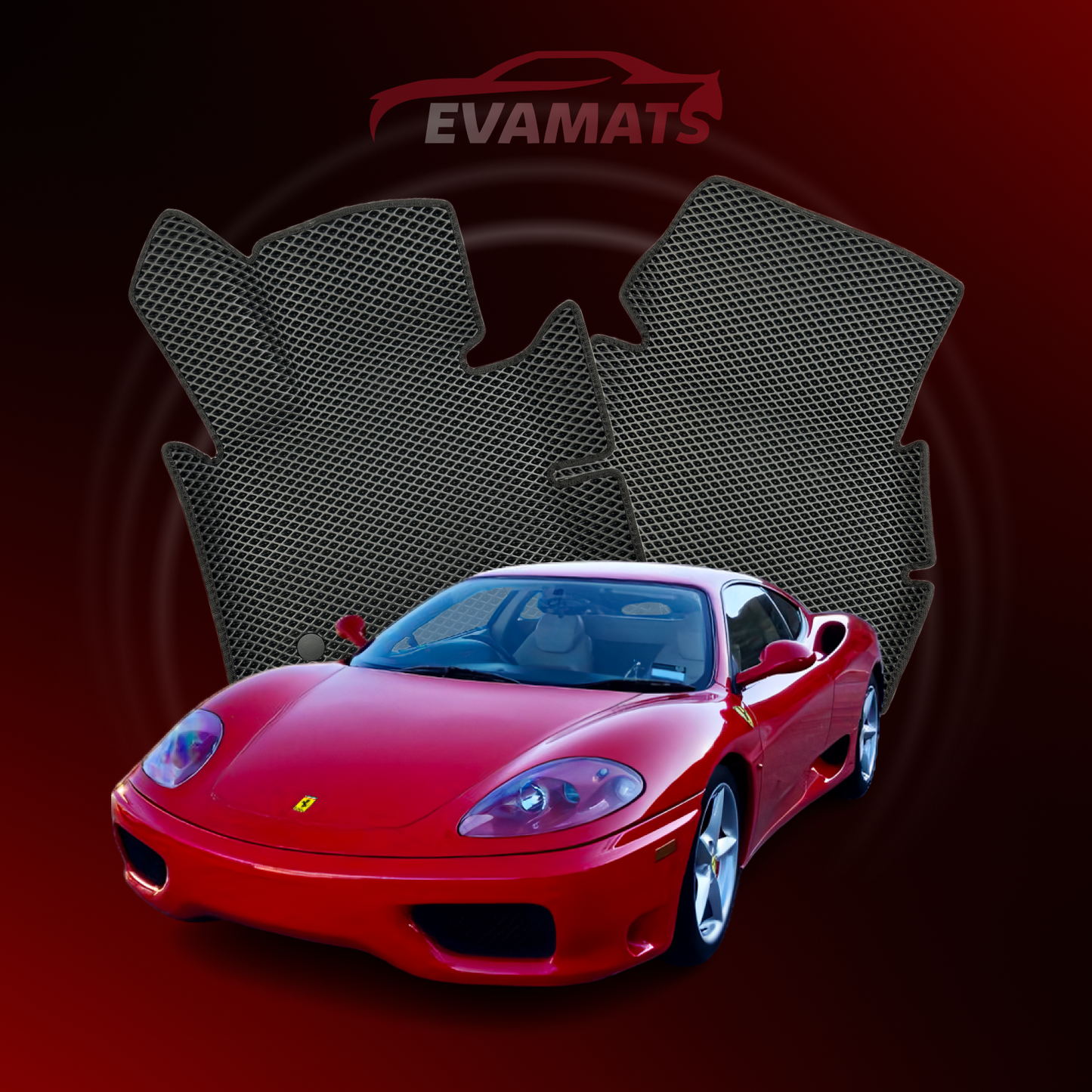 Tappetini per auto EVAMATS per Ferrari 360 (Modena) 1 generazione 1999-2005 anno COUPE