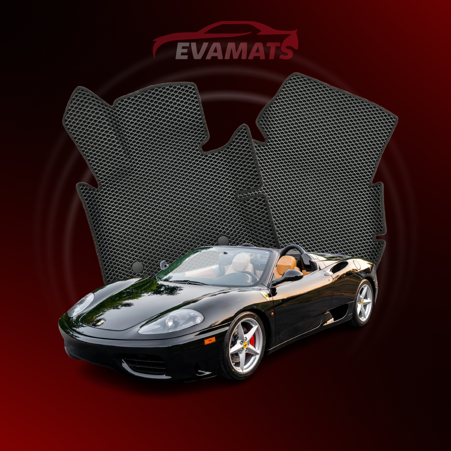 Car mats EVAMATS for Ferrari 360 (Spider) 1 gen 1999-2005 year SPEEDSTER