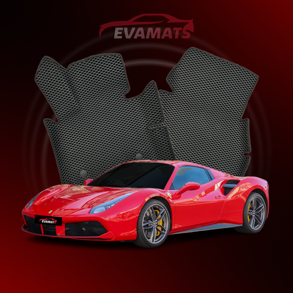 Tappetini per auto EVAMATS per Ferrari 488 (GTB) 1 generazione 2015-2019 anno COUPE