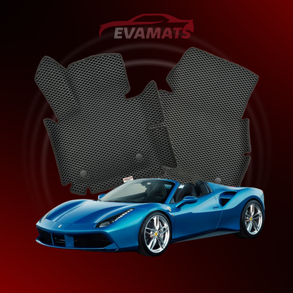 Tapis de voiture EVAMATS pour Ferrari 488 (Spider) 1 génération 2015-2019 année ROADSTER