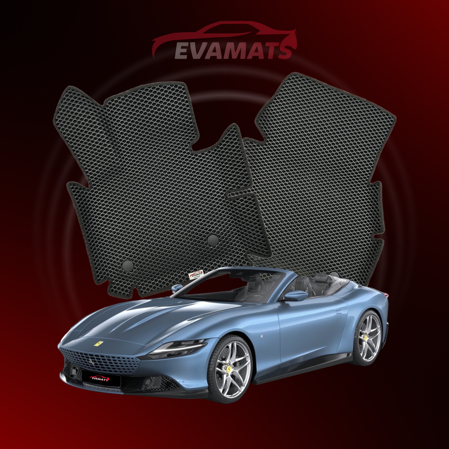 Tappetini per auto EVAMATS per Ferrari Roma(Spider) 1 generazione 2019-2025 anno CABRIO