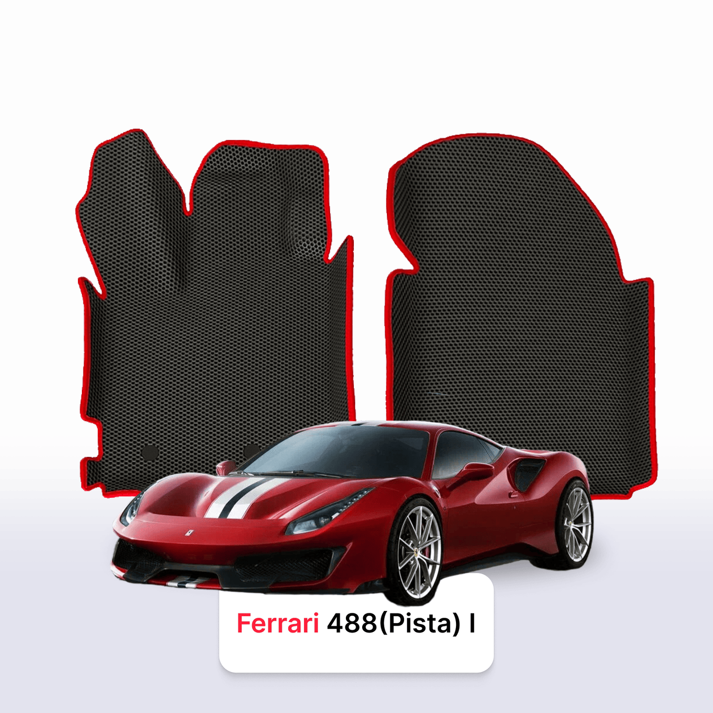 Car mats EVAMATS for Ferrari 488 (Pista) 1 gen 2015-2019 year COUPE