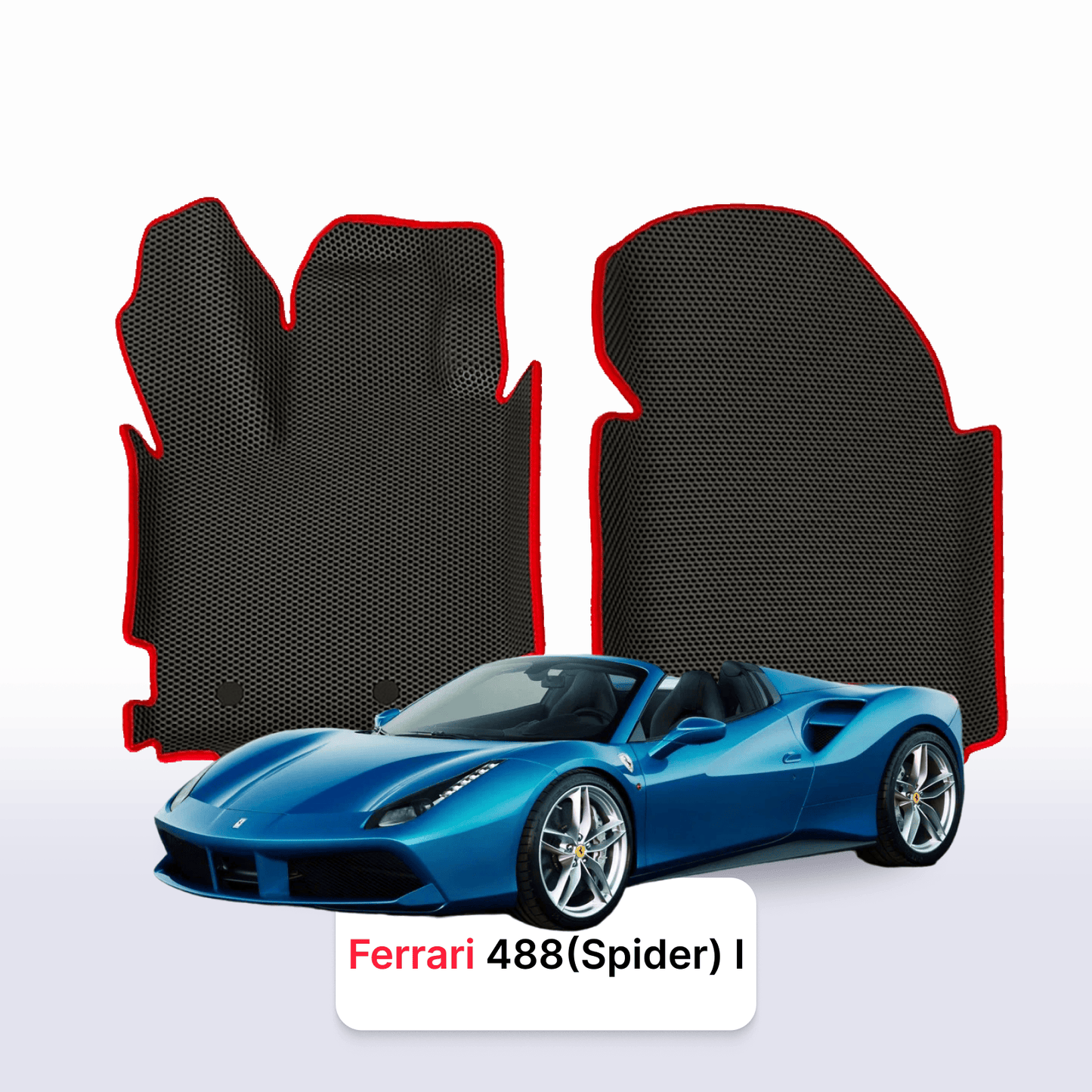 Car mats EVAMATS for Ferrari 488 (Spider) 1 gen 2015-2019 year ROADSTER