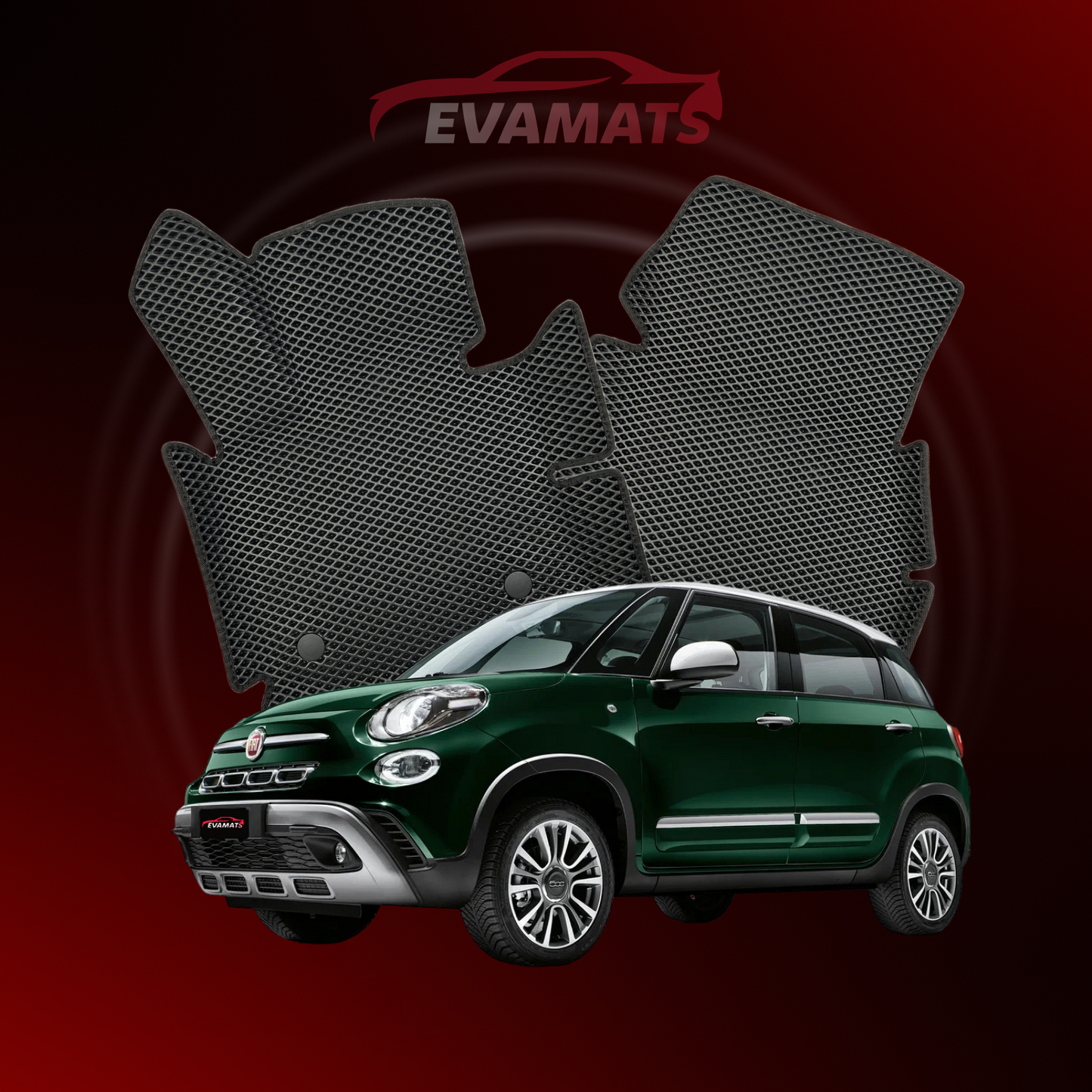 Tappetini per auto EVAMATS per Fiat 500L(Cross) 1 generazione 2017-2023 anno MINIVAN