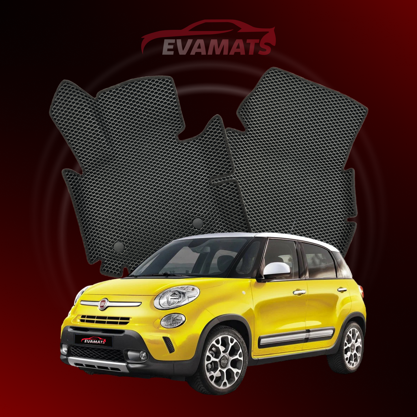 Tappetini per auto EVAMATS per Fiat 500L(Trekking) 1 generazione 2012-2017 anno MINIVAN