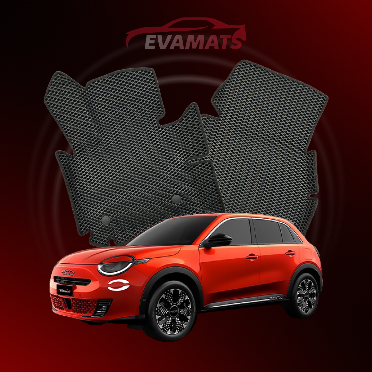 Tapis de voiture EVAMATS pour Fiat 600e 1ère génération 2023-2025 Elektro SUV