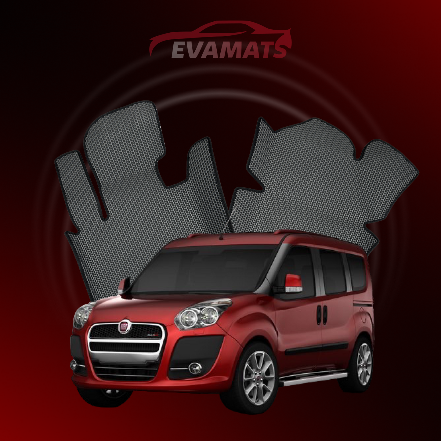 Car mats EVAMATS for Fiat Doblo 2 gen 2009-2015 year Maxi MINIVAN