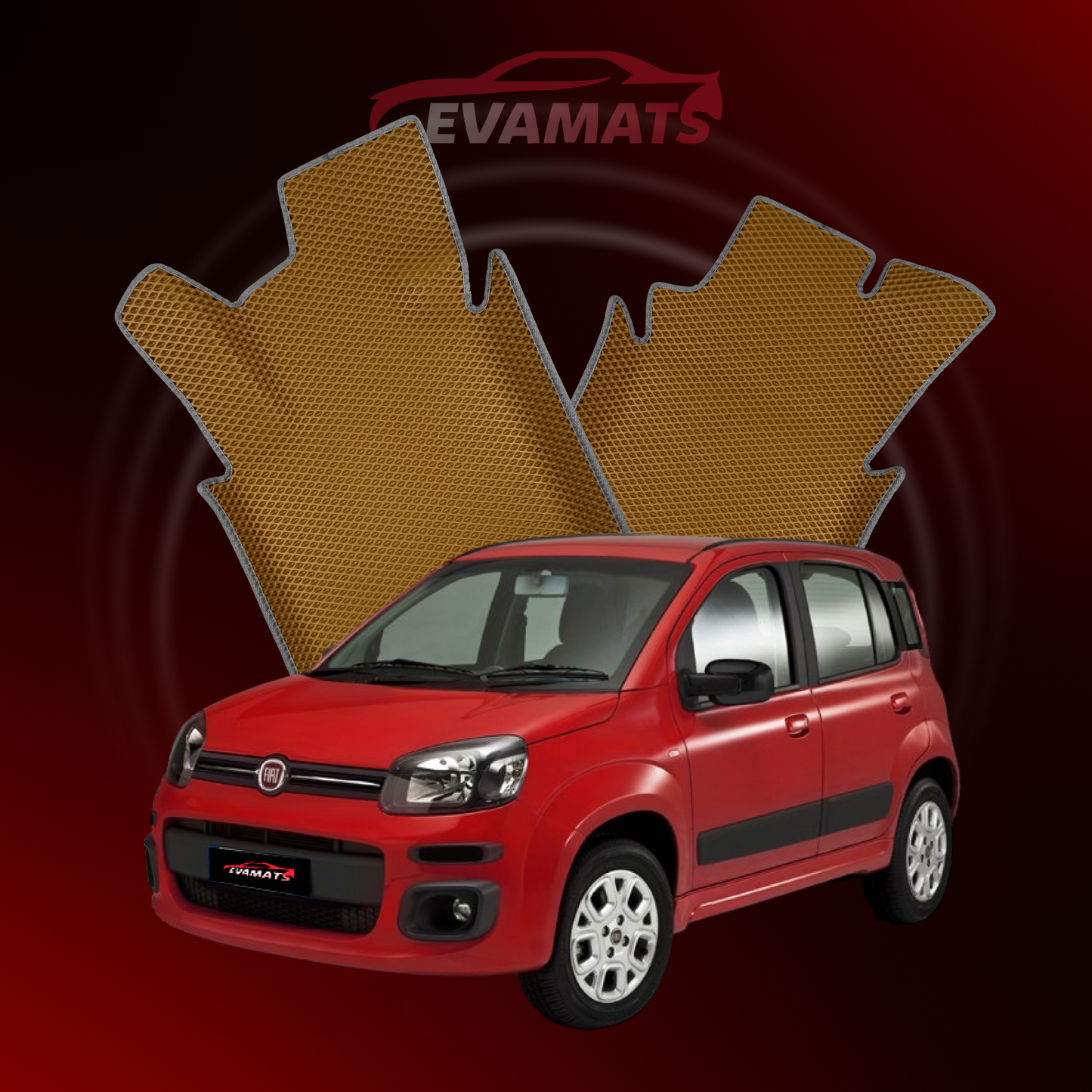 Alfombrillas de coche EVAMATS para Fiat Panda 3ª generación 2011-2025 HATCHBACK 5 puertas