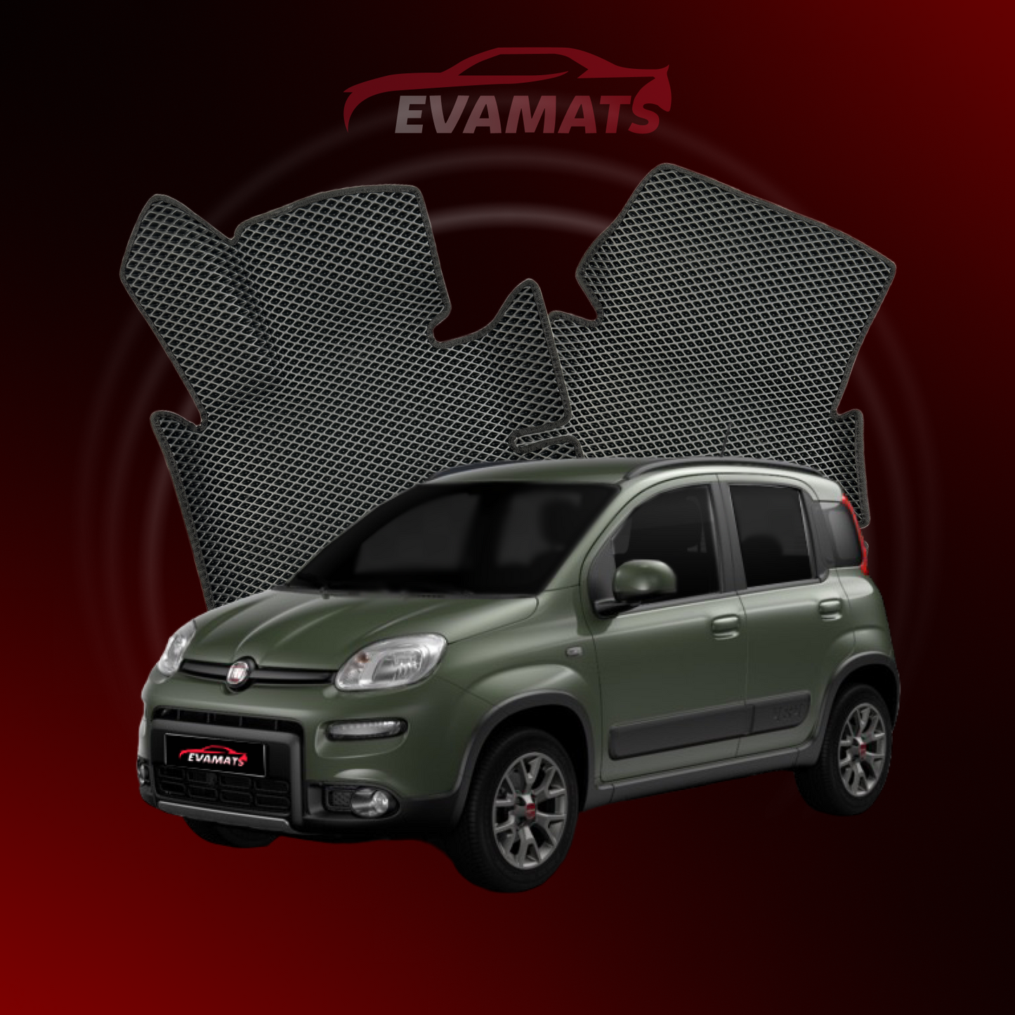 Autokoberce EVAMATS pro Fiat Panda (4x4) 3 gen 2011-2023 rok HATCHBACK 5 dveří