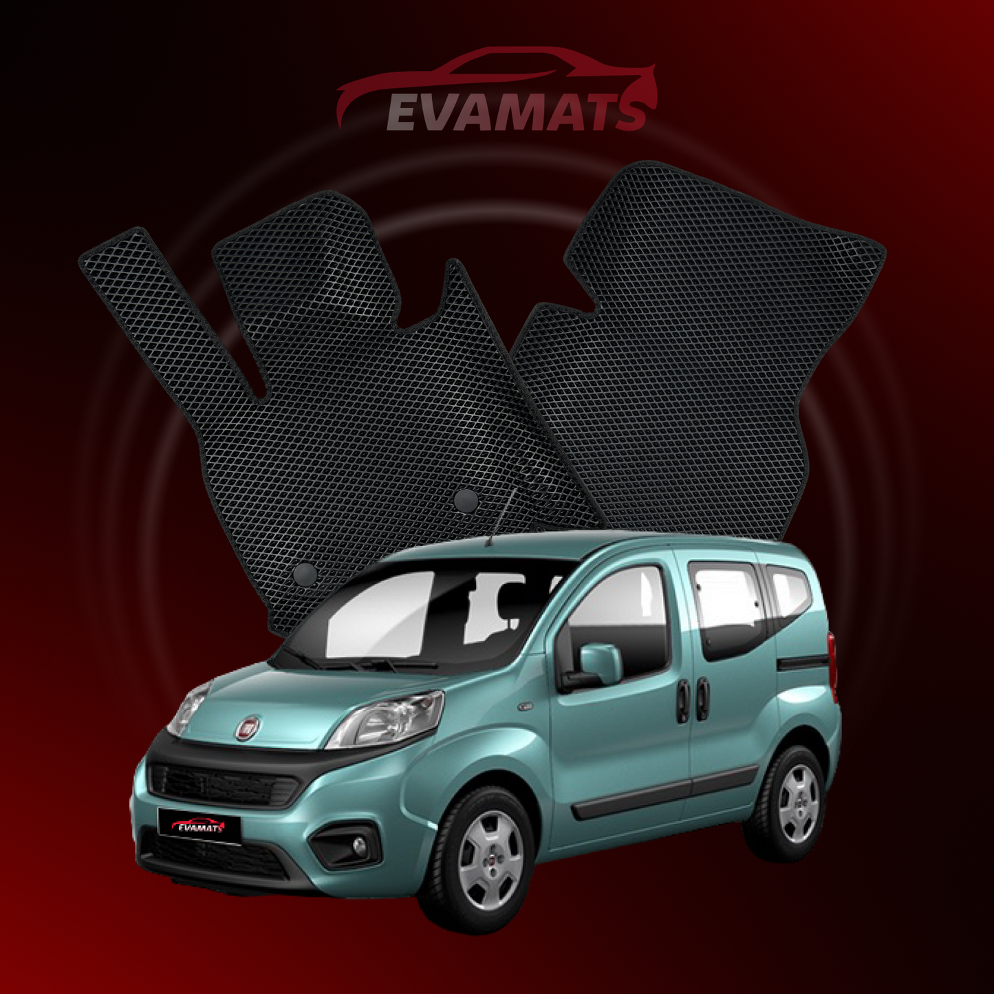 Autokoberce EVAMATS pro Fiat Qubo 1st gen 2007-2019 MINIVAN