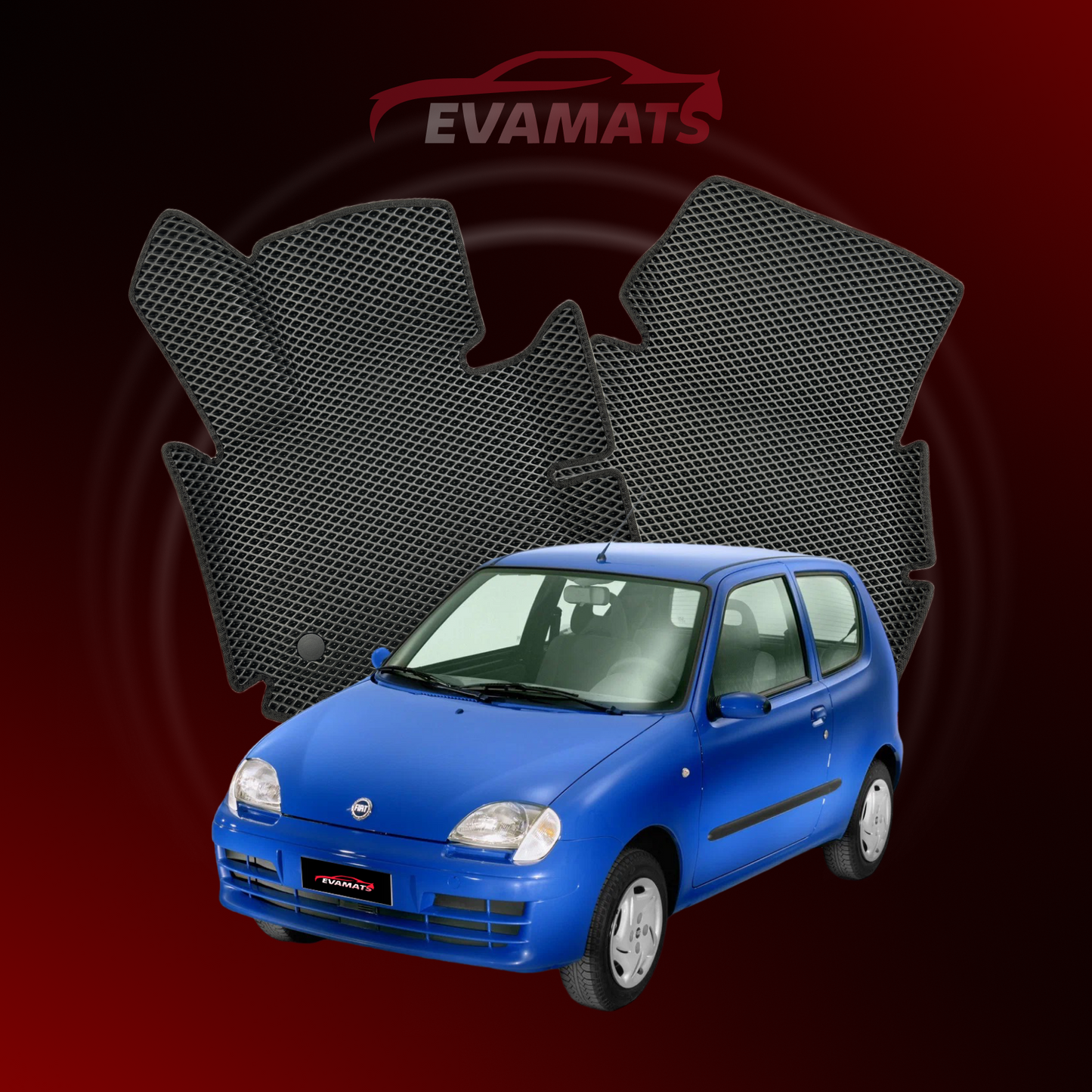 Alfombrillas de coche EVAMATS para Fiat Seicento 1ª generación 1998-2010 HATCHBACK 3 puertas