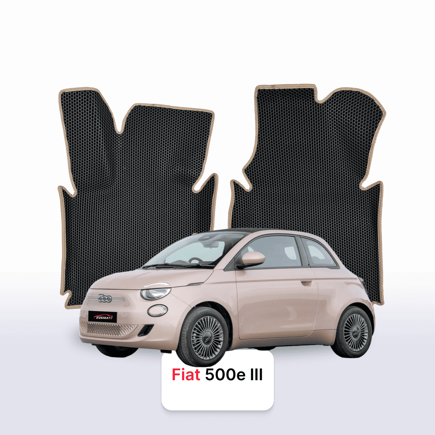 Car mats EVAMATS for Fiat 500E 3 gen 2020-2025 year ELECTRIC HATCHBACK 3 door CABRIO