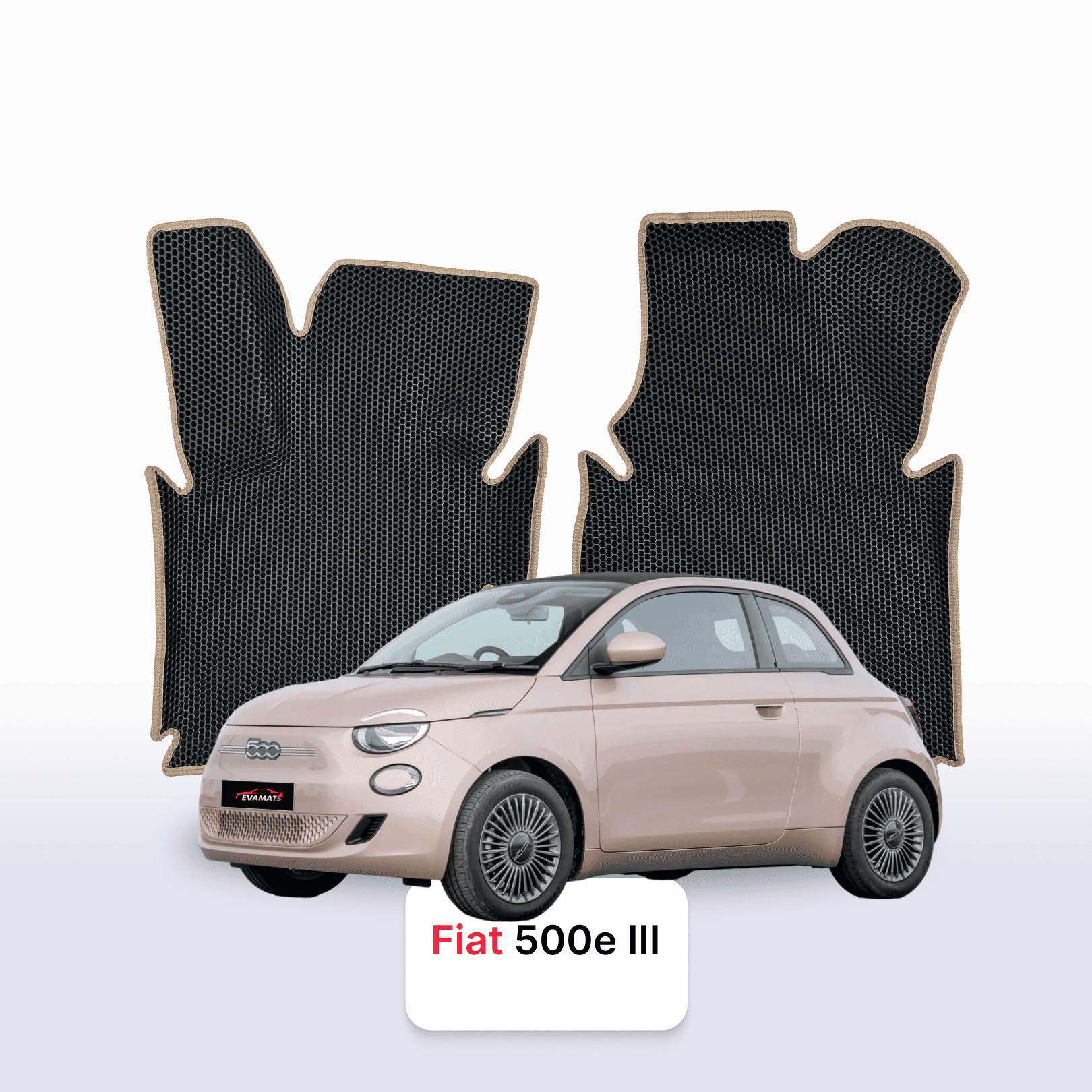 Car mats EVA for Fiat 500E 3 gen 2020-2028 year Electric HATCHBACK 3 door CABRIO