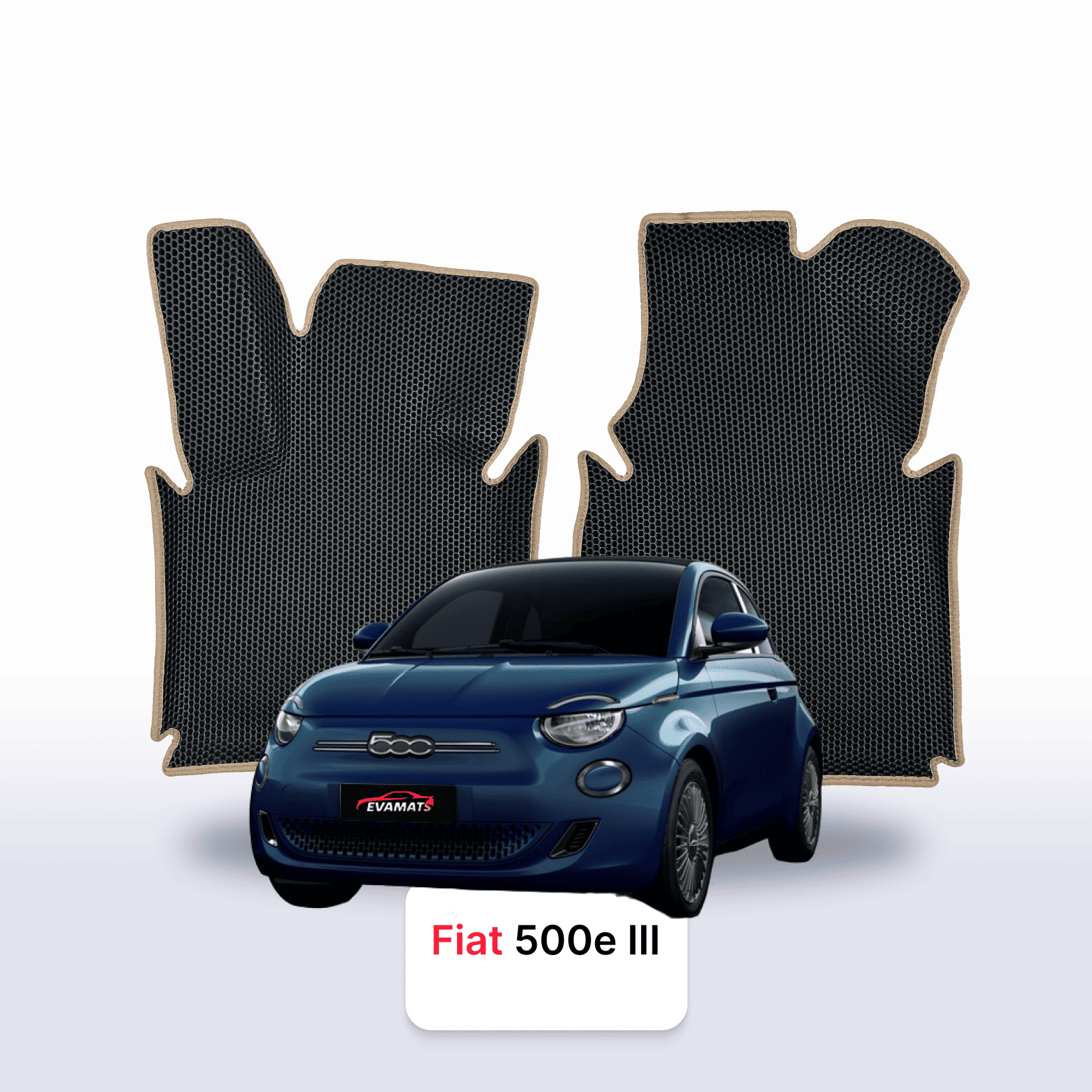 Car mats EVA for Fiat 500E 3 gen 2020-2028 year Electric HATCHBACK 3 door