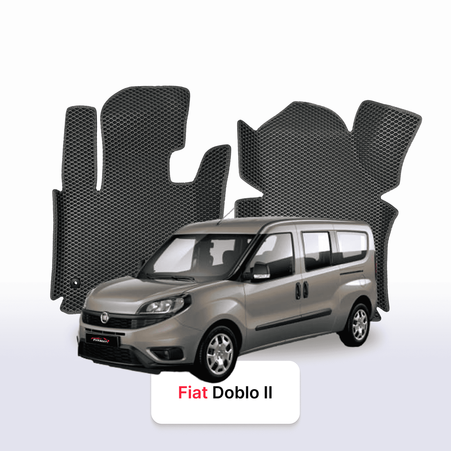 Car mats EVAMATS for Fiat Doblo 2 gen 2015-2023 year LONG MINIVAN