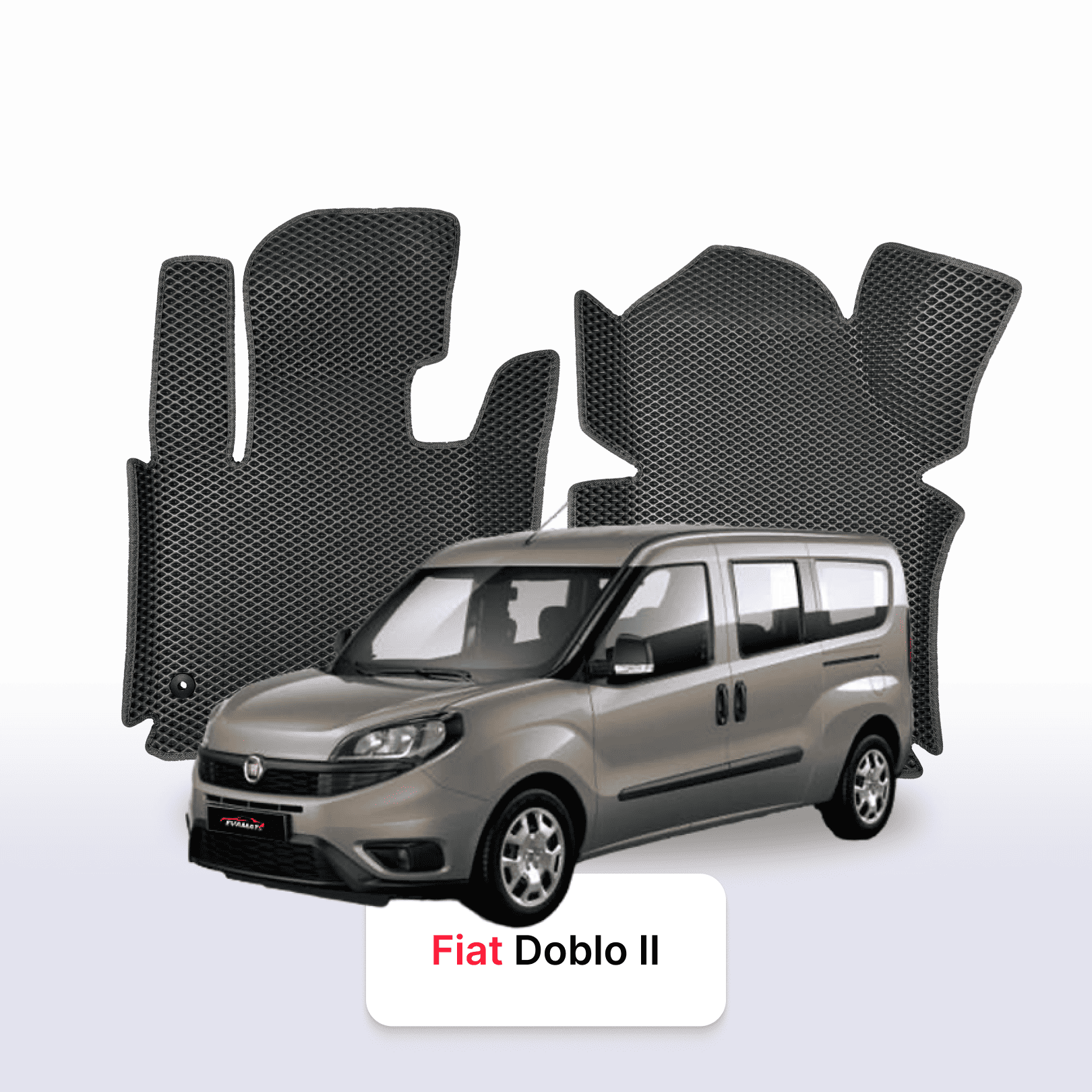 Car mats EVAMATS for Fiat Doblo 2 gen 2015-2023 year LONG MINIVAN