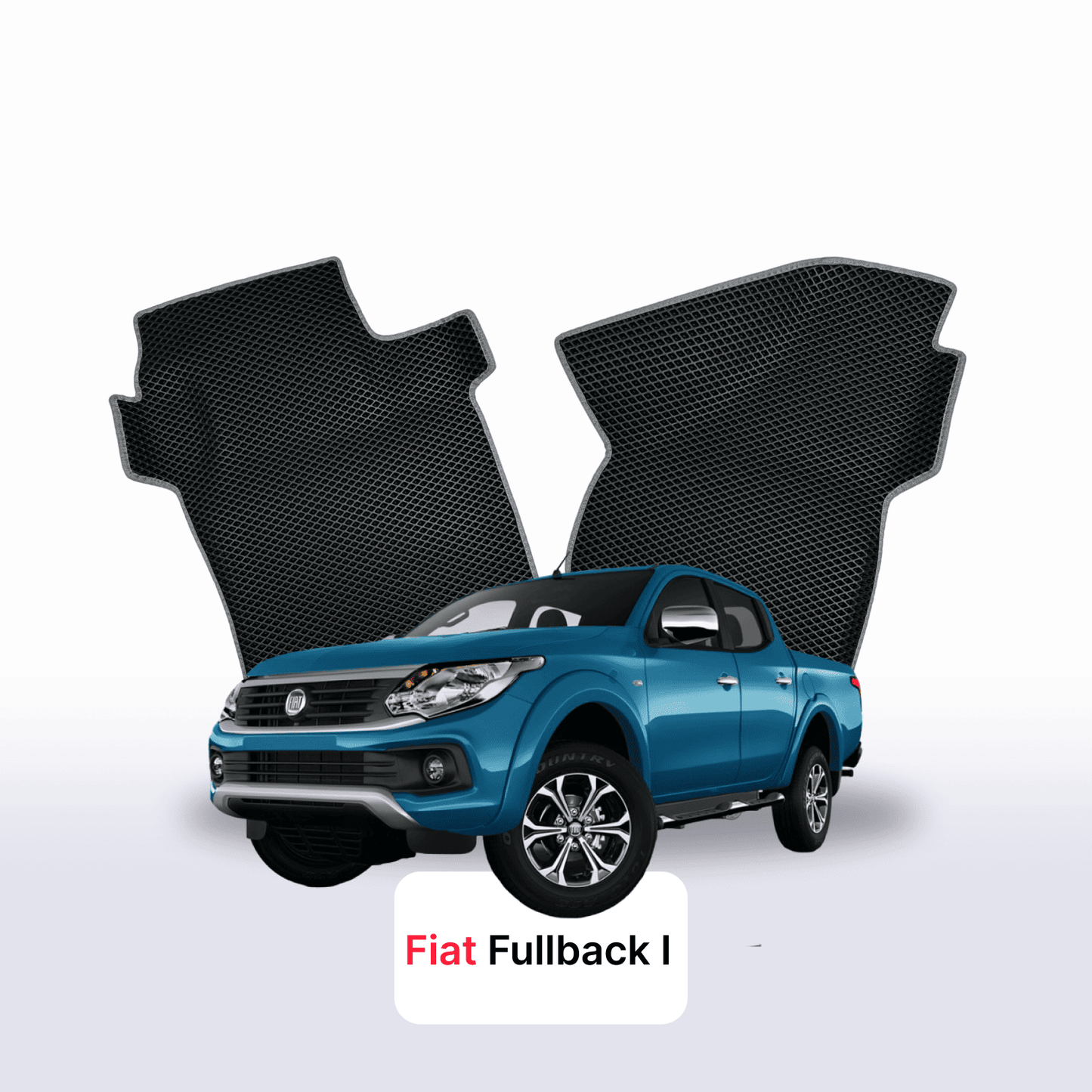 Car mats EVAMATS for Fiat Fullback 1 gen 2016-2020 year PICK-UP double cabin