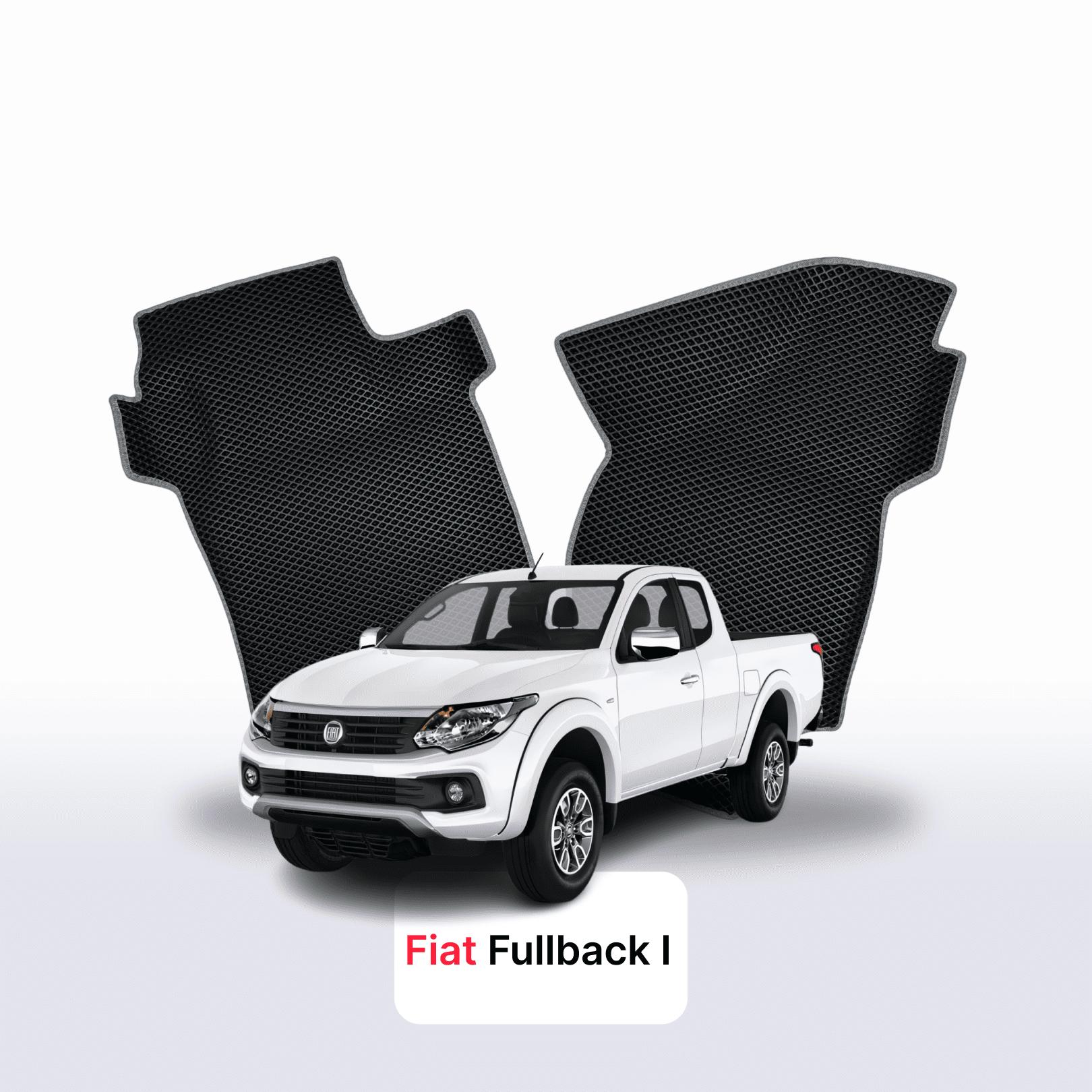Car mats EVAMATS for Fiat Fullback 1 gen 2016-2020 year PICK-UP one-and-half cabin