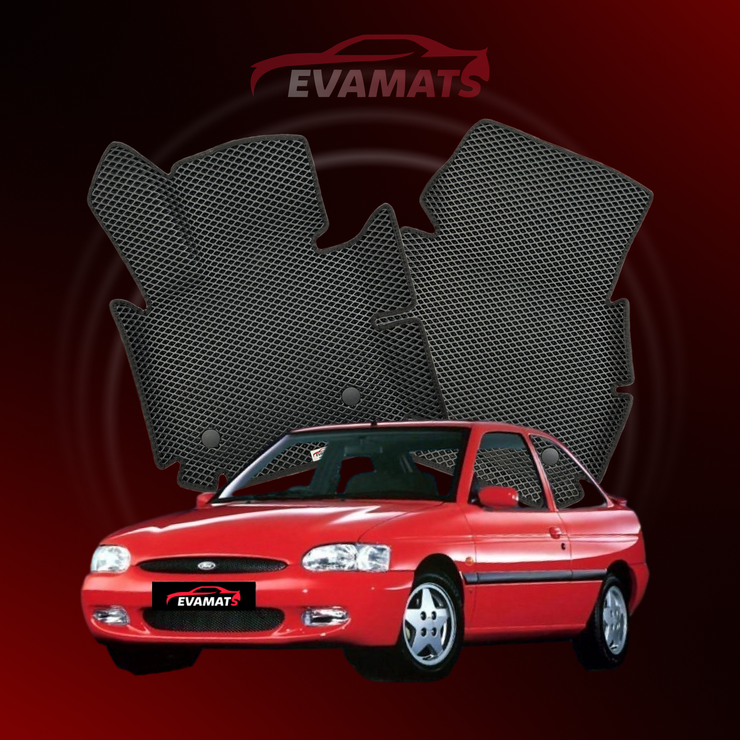 Car mats EVAMATS for Ford Escort 5 gen 1995-2000 year HATCHBACK 3 door