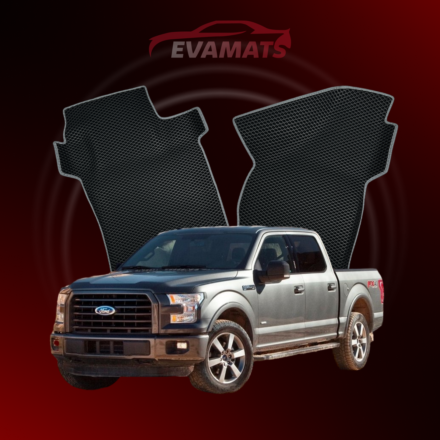 Autokoberce EVAMATS pre Ford F-150 13 gen 2014-2020 rok PICK-UP dvojkabina (CrewCab)