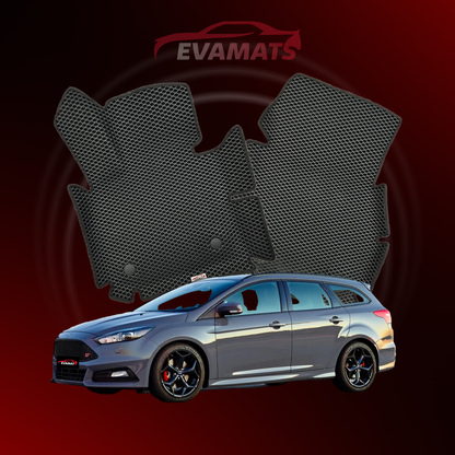 Alfombrillas de coche EVAMATS para Ford Focus ST 3ª generación año 2012-2018 STATION WAGON