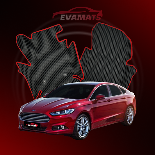 Tapis de voiture EVAMATS pour Ford Mondeo 5 génération 2014-2022 rouge LIFTBACK