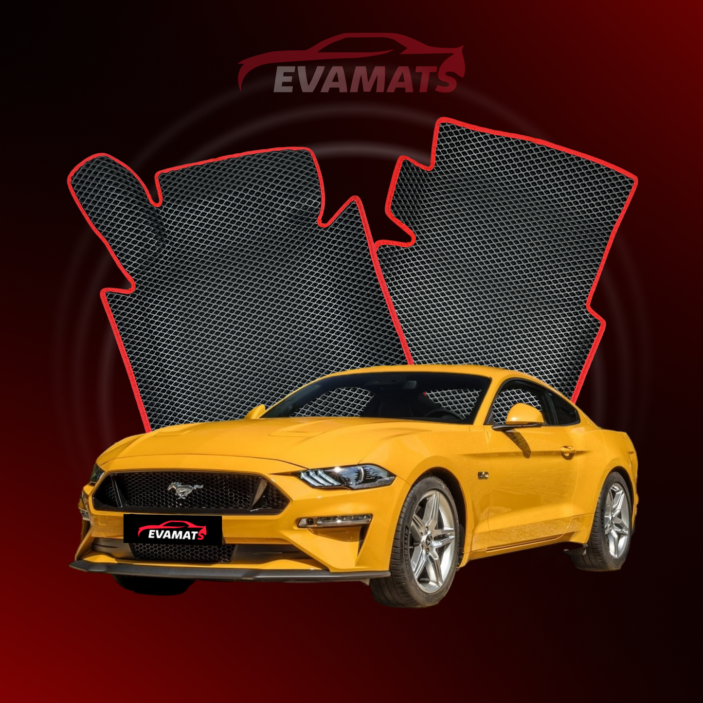 Car mats EVAMATS for Ford Mustang 6 gen 2014-2023 year COUPE