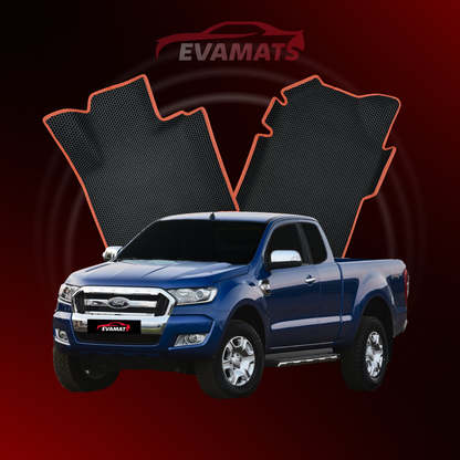 Car mats EVAMATS for Ford Ranger 5 gen 2011-2022 year PICK-UP one-and-half cabin (after facelift)