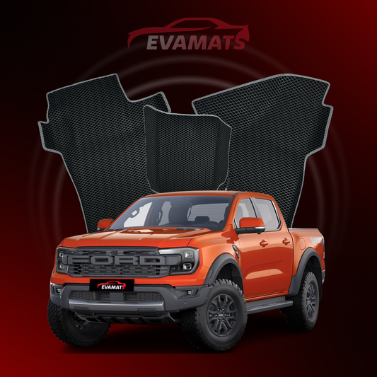 Car mats EVAMATS for Ford Ranger Raptor 6 gen 2022-2025 year PICK-UP double cabin