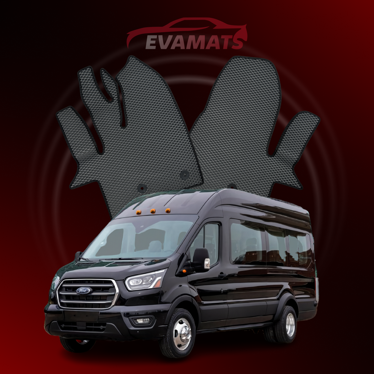 Car mats EVAMATS for Ford Transit 4 gen 2018-2025 year BUS 9 seater