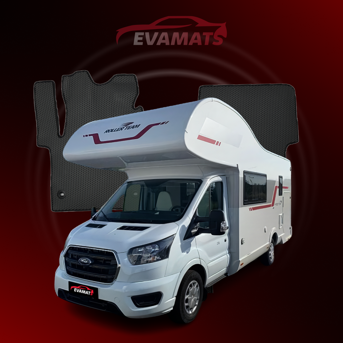 Tappetini per auto EVAMATS per Ford Transit Kronos Camper 1 generazione 2018-2025 anno CAMPER