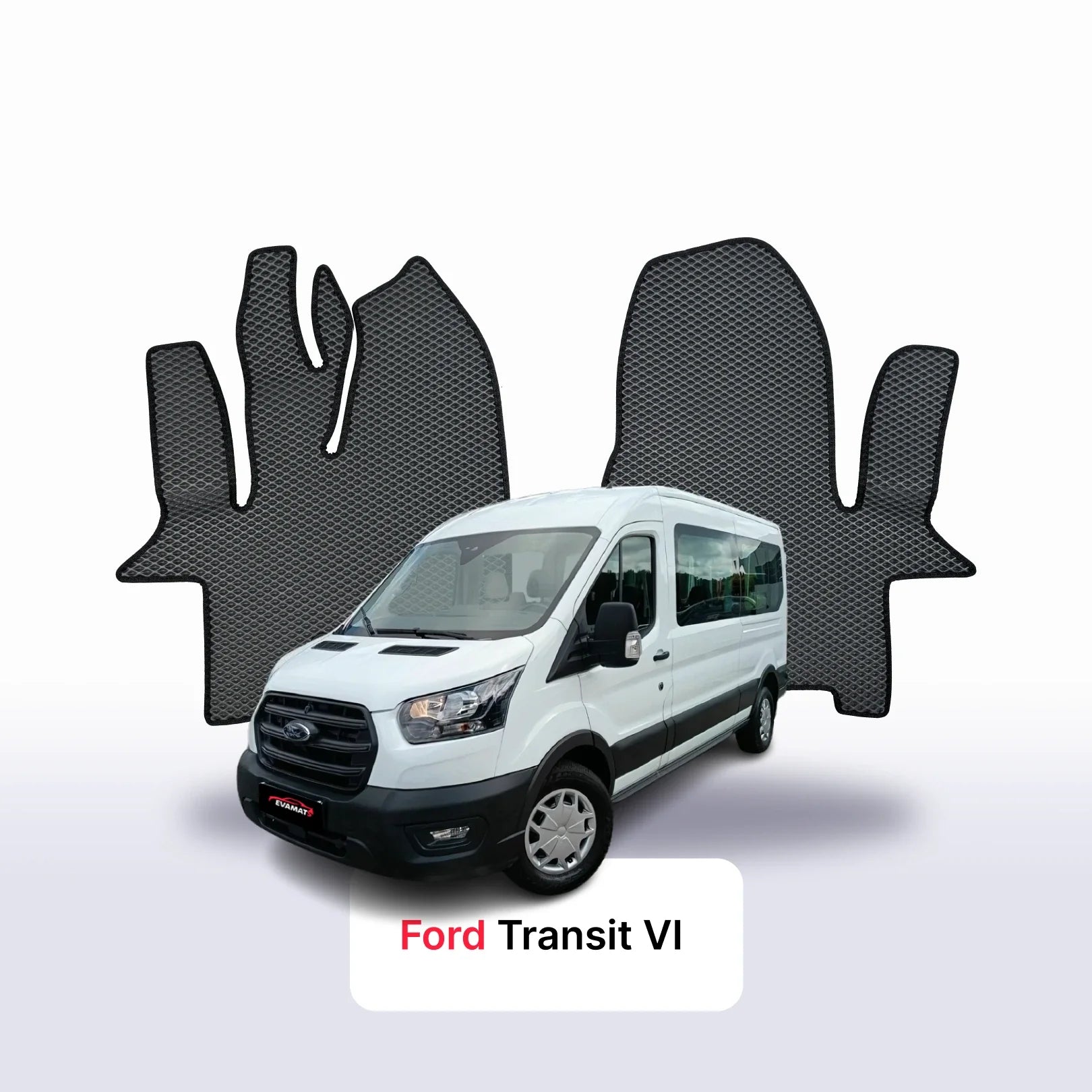 Car mats EVAMATS for Ford Transit Long 6 gen 2018-2027 year BUS 9 seater