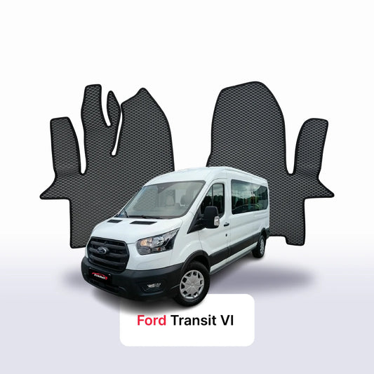 Car mats EVAMATS for Ford Transit Long 6 gen 2018-2027 year BUS 9 seater