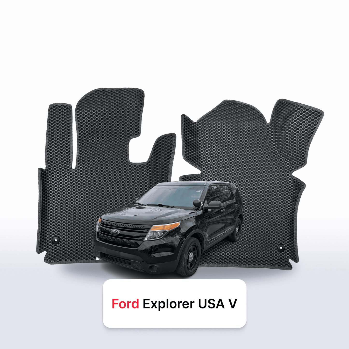 Car mats EVA for Ford Explorer USA Interceptor 5 gen 2010-2019 year SUV