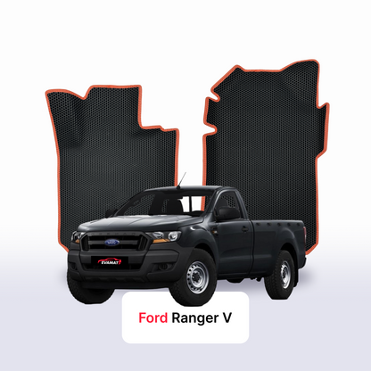 Car mats EVAMATS for Ford Ranger 5 gen 2011-2022 year PICK-UP single cabin (after facelift)