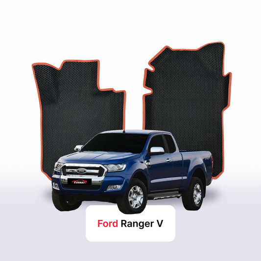 Car mats EVAMATS for Ford Ranger 5 gen 2011-2022 year PICK-UP one-and-half cabin (after facelift)