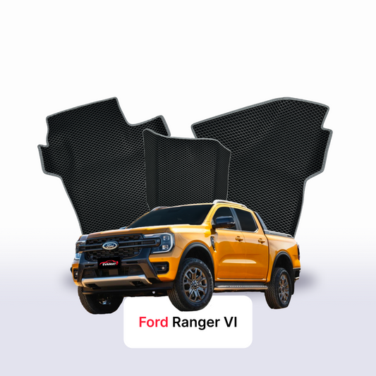 Car mats EVAMATS for Ford Ranger 6 gen 2022-2025 year PICK-UP double cabin (Double Cab)