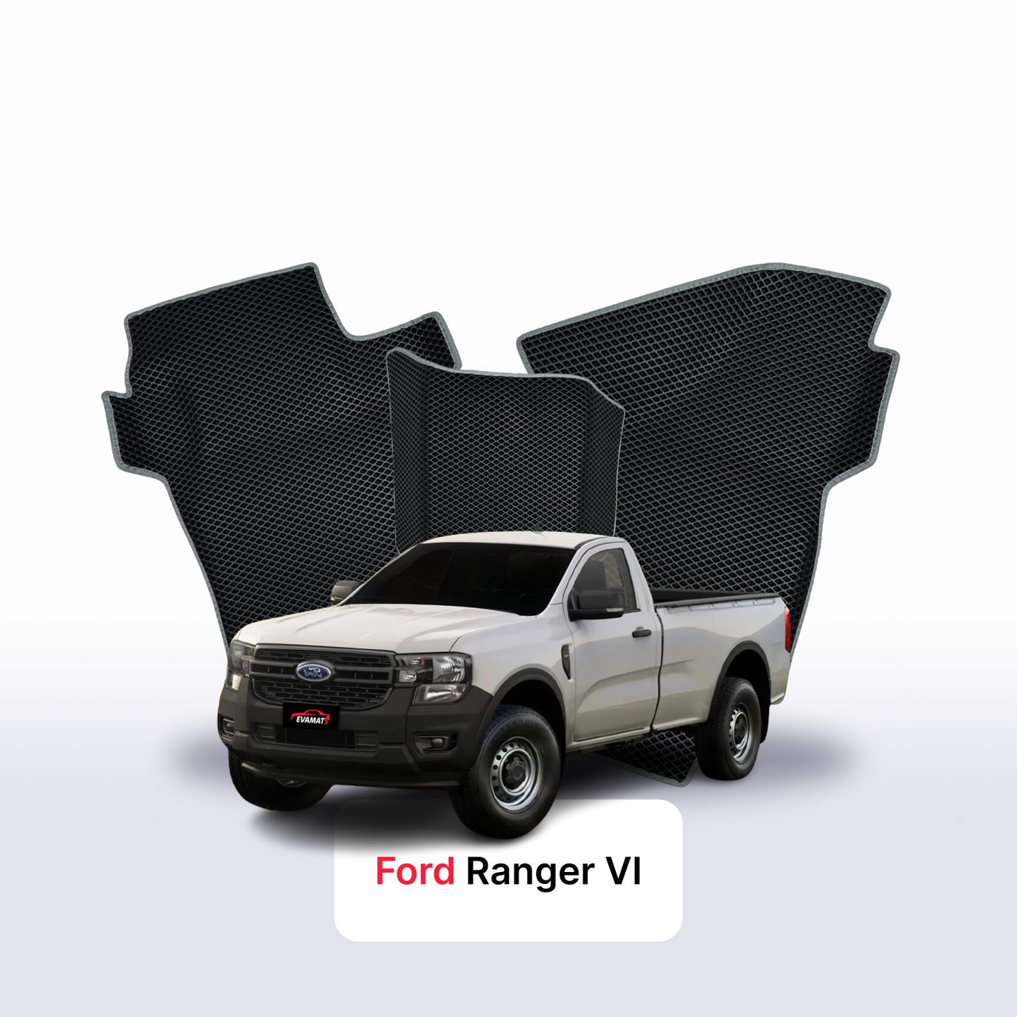 Car mats EVAMATS for Ford Ranger 6 gen 2022-2025 year PICK-UP single cabin