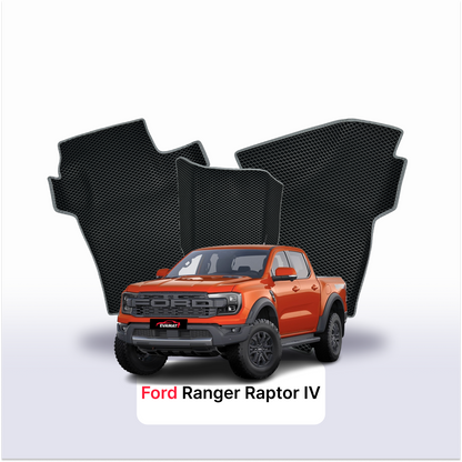 Car mats EVAMATS for Ford Ranger Raptor 6 gen 2022-2025 year PICK-UP double cabin