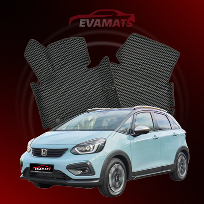 Car mats EVAMATS for Honda Jazz Crosstar 4 gen 2020-2023 year Hybrid HATCHBACK 5 door