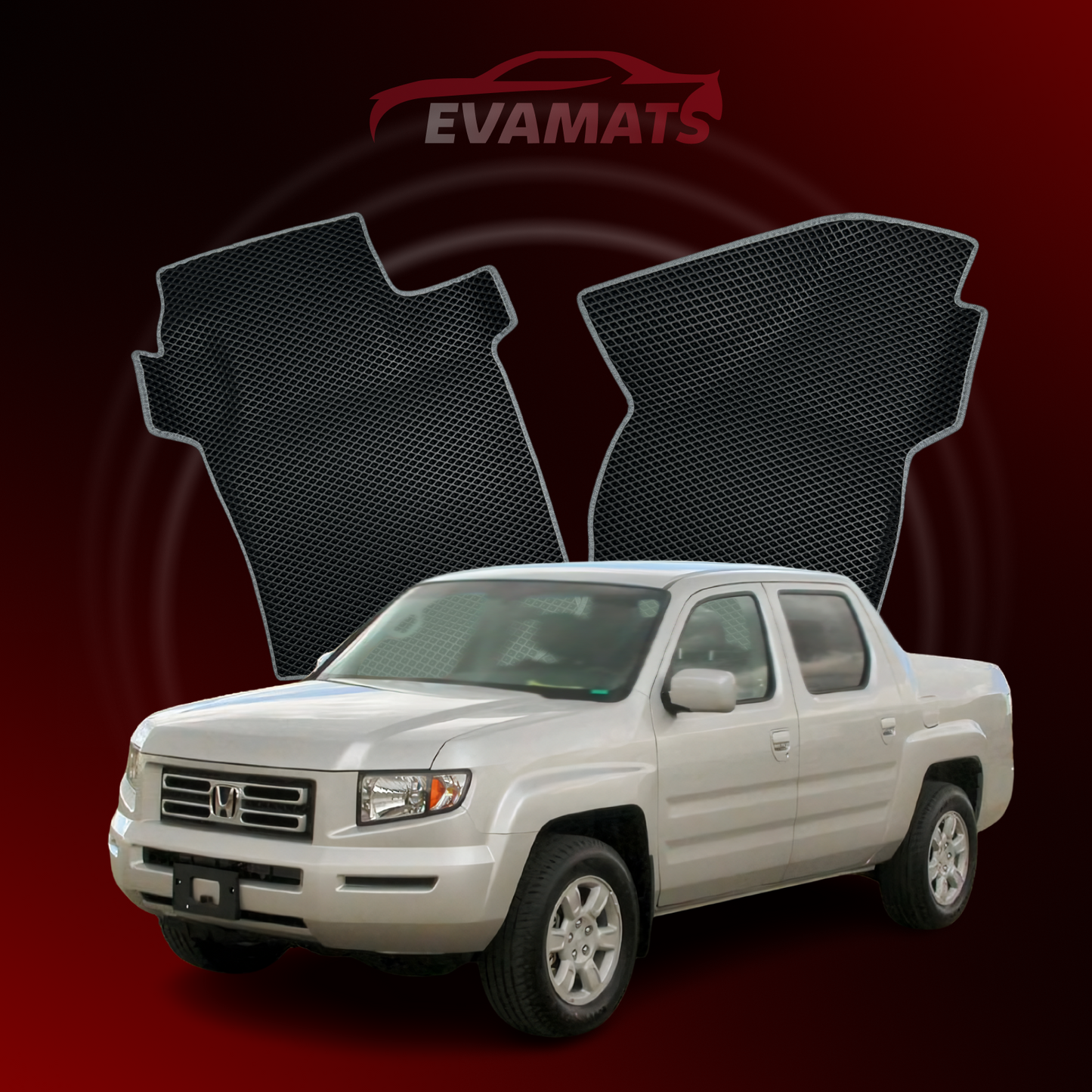 Autokoberce EVAMATS pro Honda Ridgeline 1 gen 2005-2014 rok PICK-UP dvoukabina