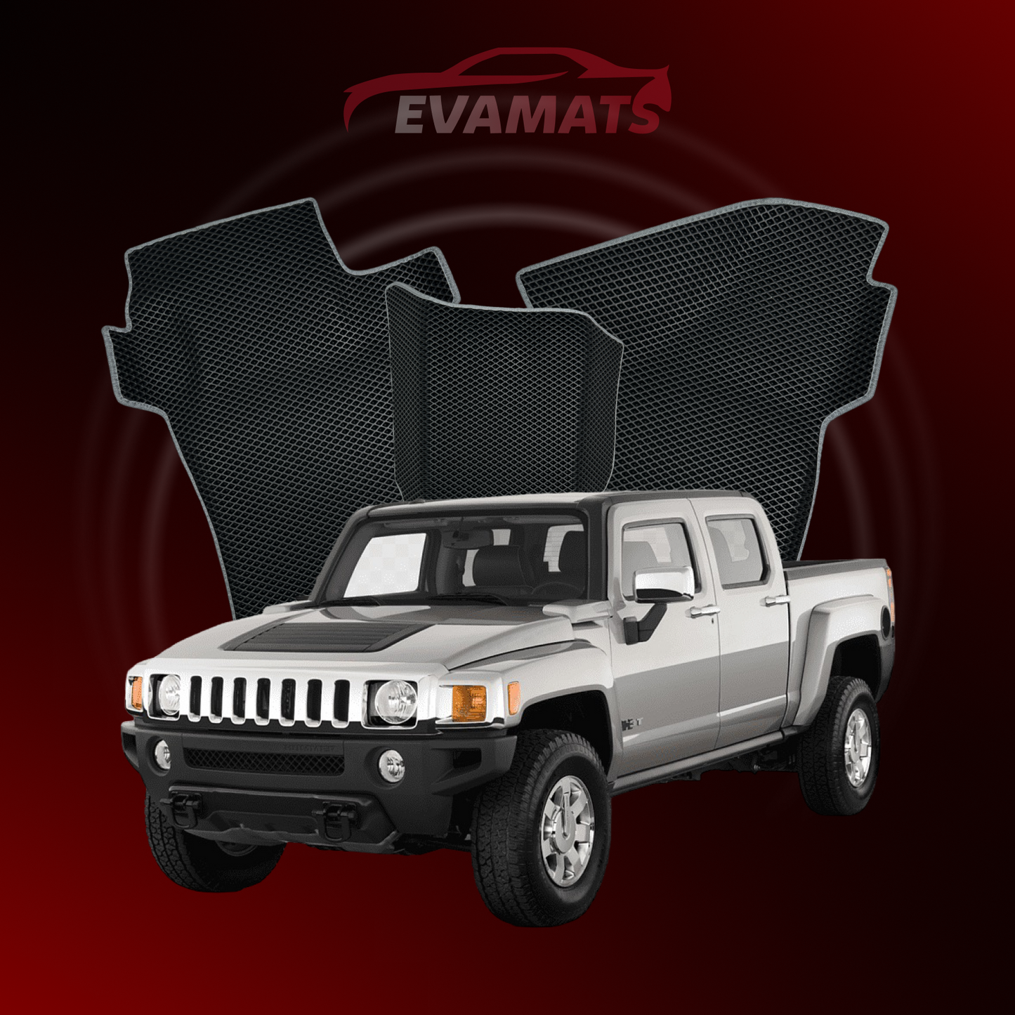 Fußmatten EVAMATS für Hummer H3 1 Gen 2005-2010 Jahr PICK-UP Doppelkabine